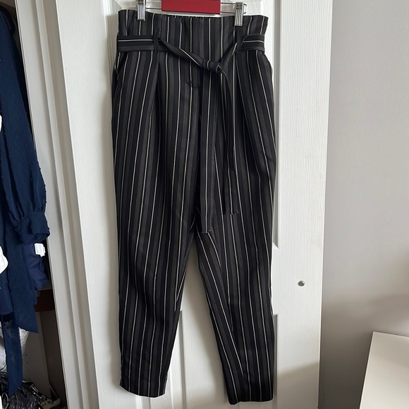 Belted Trousers | Striped Dress Pants - Picture 2 of 10